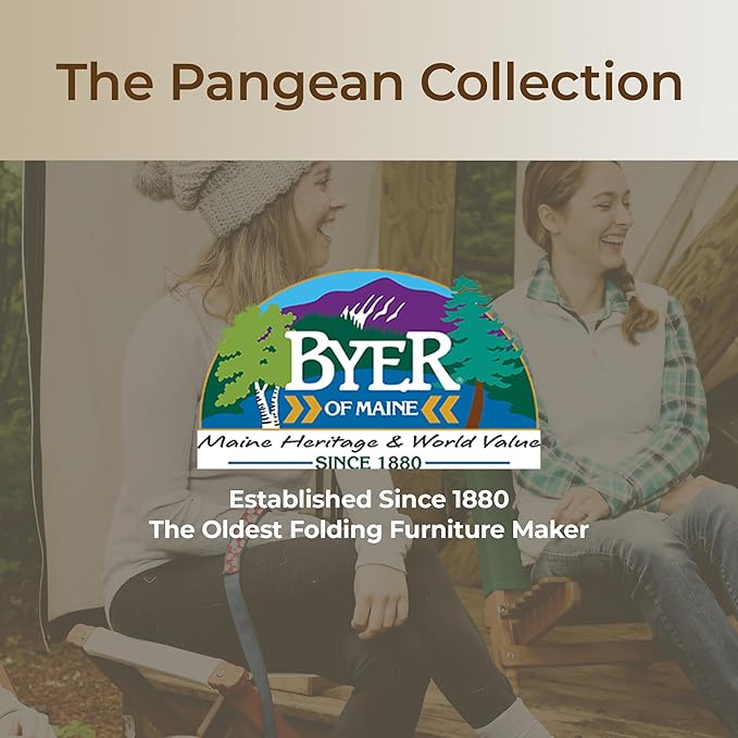 BYER OF MAINE Pangean Folding Stool – Canvas Camp & Wood Camp Stool