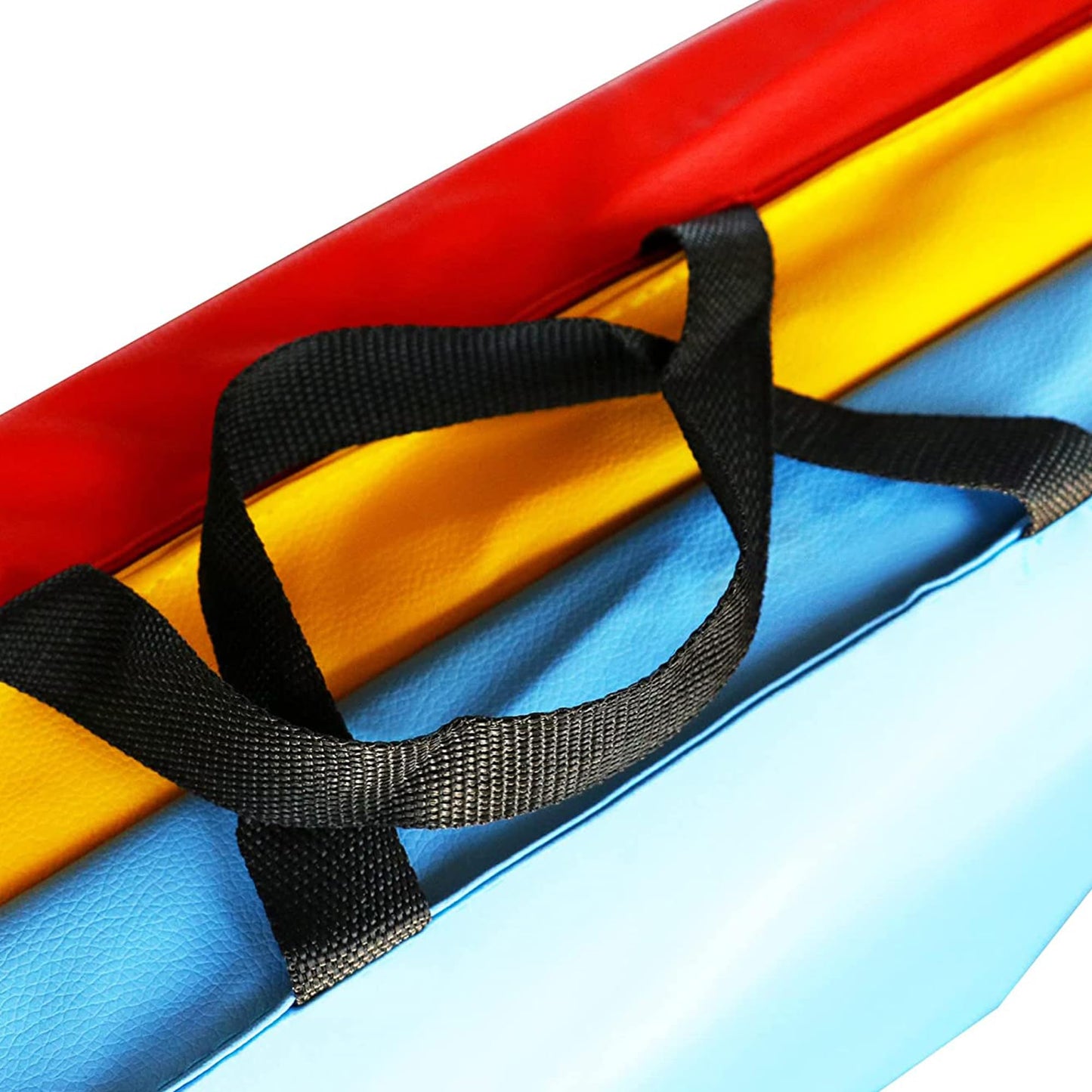 BalanceFrom 6x2 Feet 3-Panel Folding Gymnastics Mat – 1.5-Inch Thick Pad with Vinyl Surface and Carrying Handles for Tumbling, Yoga, Pilates, Home Workouts, and Martial Arts