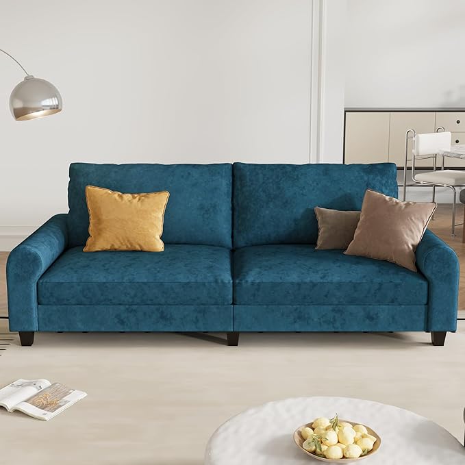 EASE MOOSE 70.6" Velvet Loveseat Sofa, Soft Deep Seat Couches