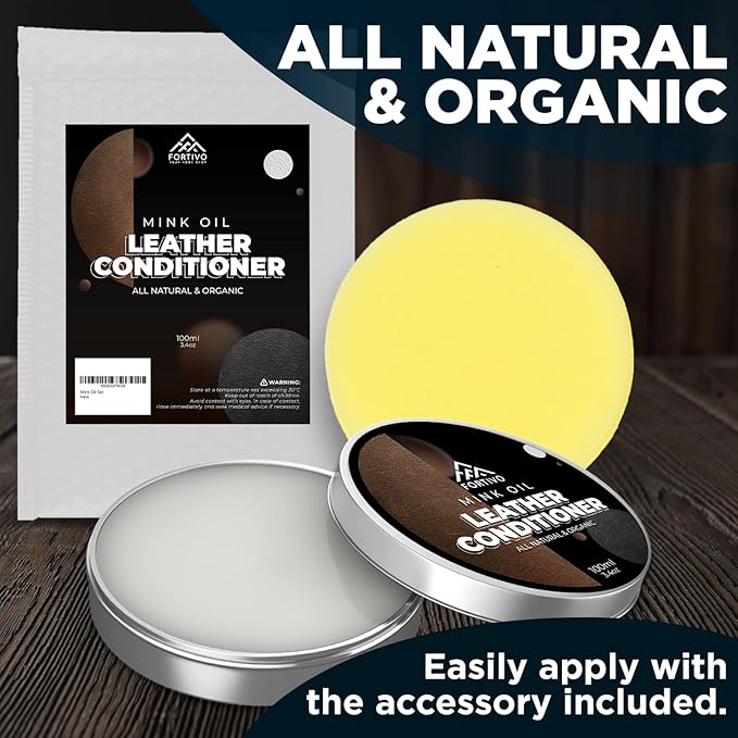 FORTIVO Leather Mink Oil, Color Restorer, Scratch Remover, Couch Paint and