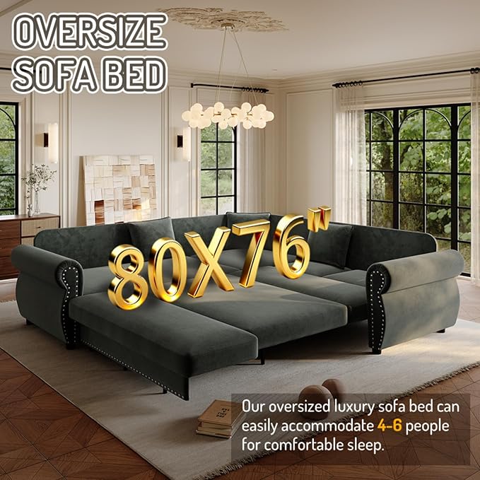 88.2" Sectional Sleeper Sofa