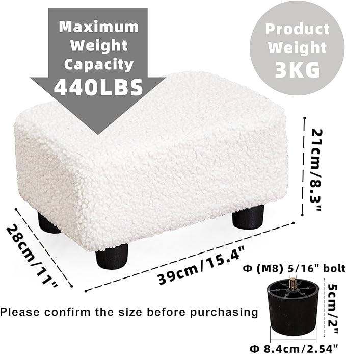 CAROLMADE Small Foot Stool Ottoman Footstool
