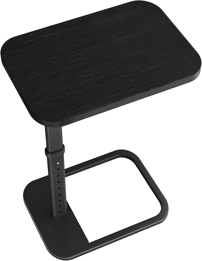Kitstorack TV Tray Table, Adjustable Height & Rounded Metal Corners, Snack Table