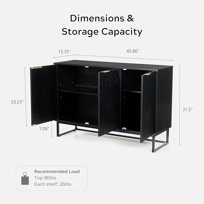 EYYTHUNG Fluted Storage Cabinet