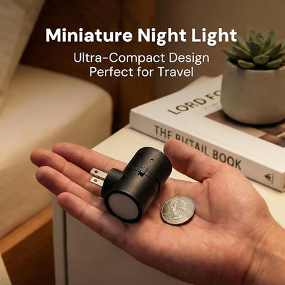 L LOHAS LED Motion Sensor Night Light, Mini Motion Activated Night Lights Plug into Wall, Rotating Motion Sensor Light Indoor, Amber-3000K-5000K, 10%-50%-100% Lumen, Hallway Bedroom Stairway, 4 Pack