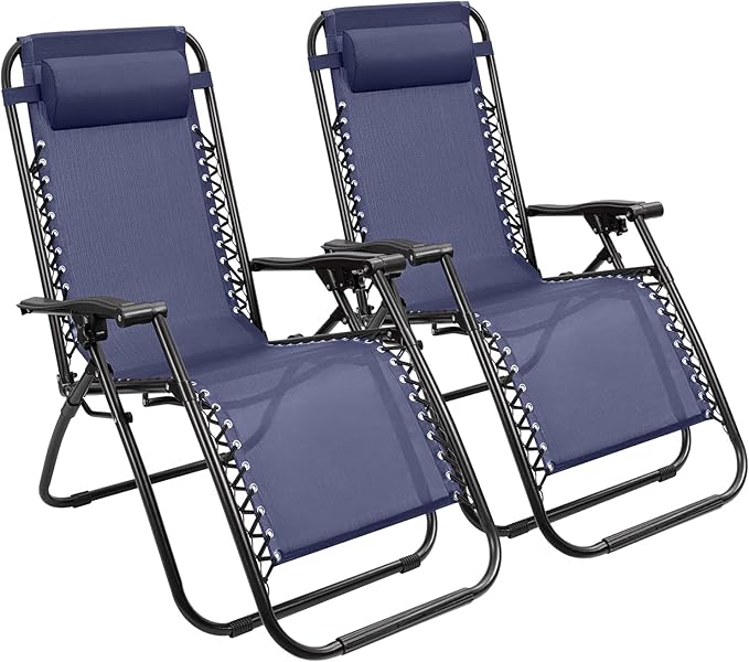 Devoko Patio Zero Gravity Chair Outdoor Folding Adjustable Reclining Chairs