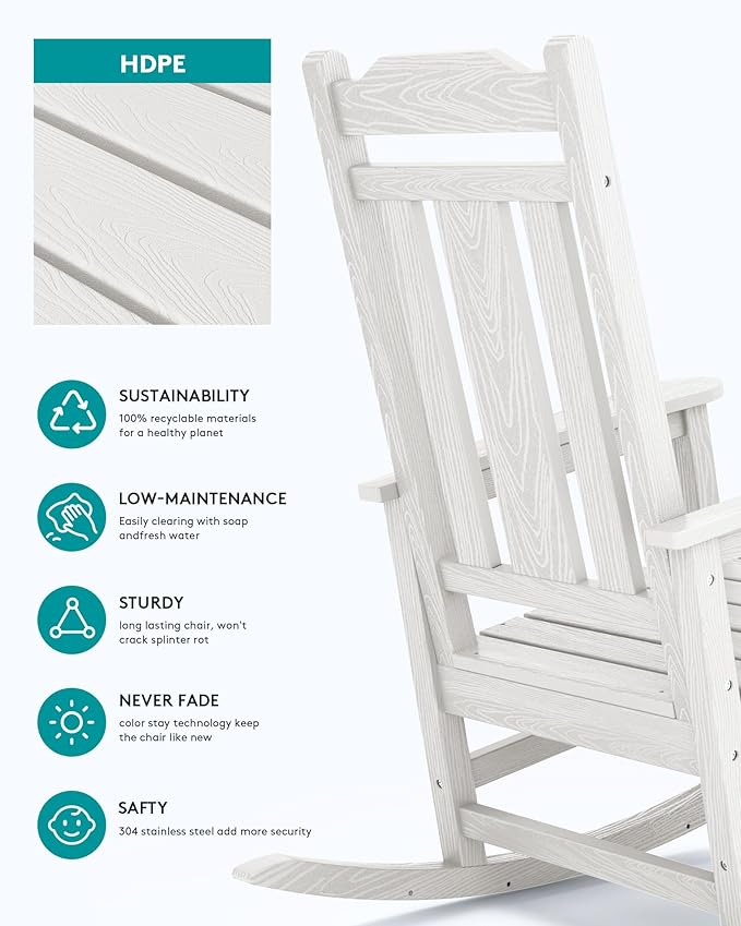 SERWALL HDPE Outdoor Rocking Chair