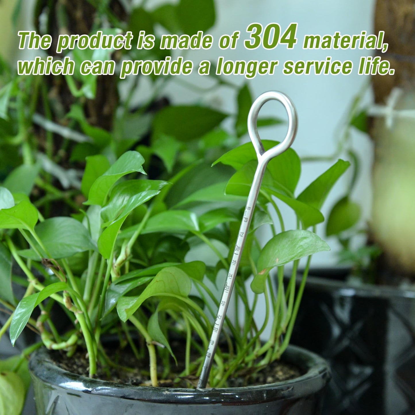 Soil Probe 14 Inches Moisture Meter for Plants, Soil Moisture Sampler with Dual Scale Markings, House Plant Water Monitor No Batteries Required