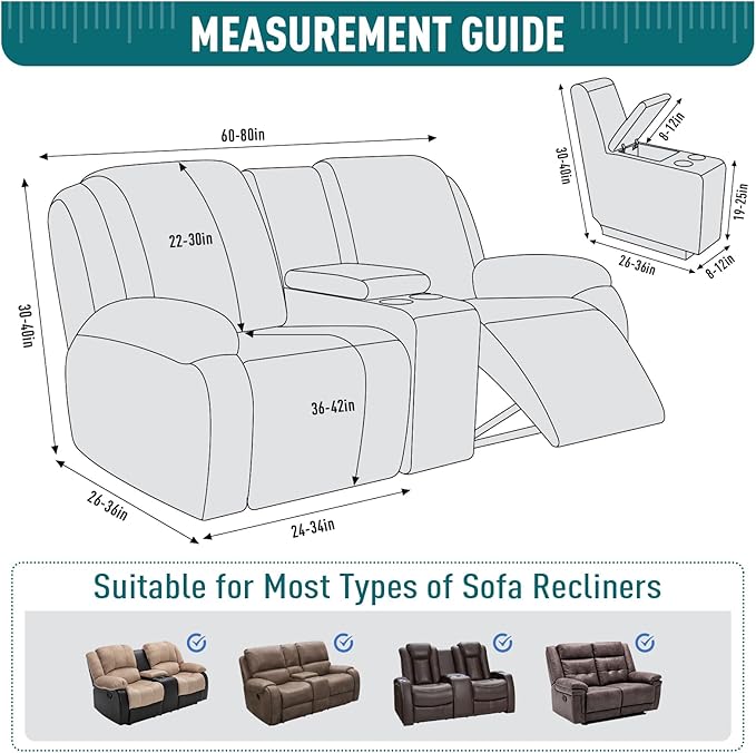 TAOCOCO Loveseat Recliner Cover