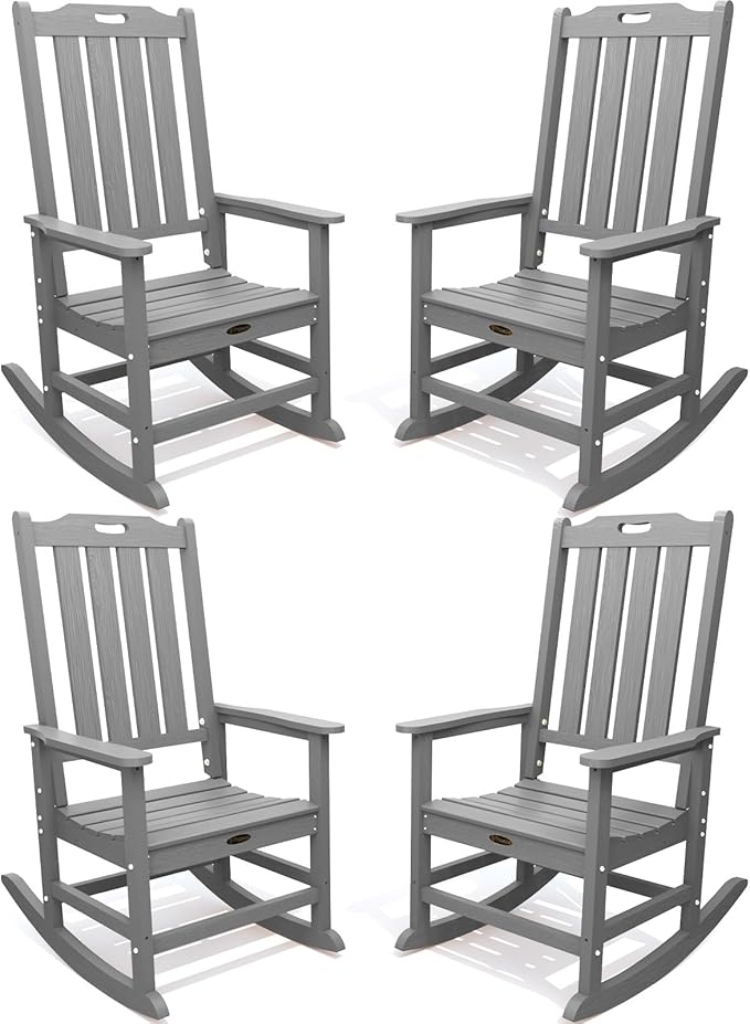 THOEOE Oversized Rocking Chair Set of 4, Outdoor Rocking Chair
