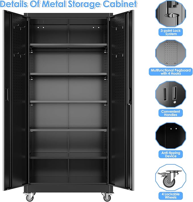 SUXXAN Heavy Duty Metal Storage Cabinet