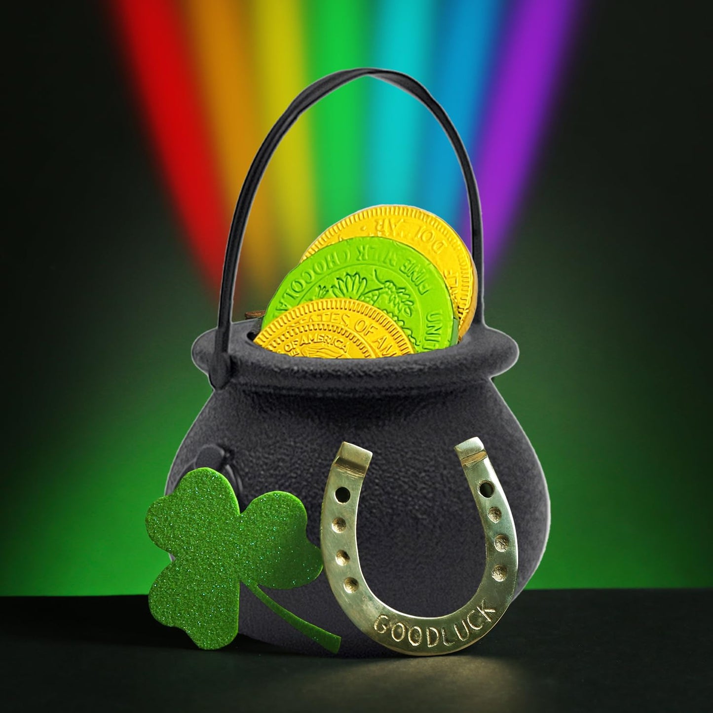 Black Candy Cauldron Kettles, Party Decoration Supplies, St. Patrick's 3" Inches (24-Pack) Witch Cauldron, Candy Bucket, Cauldron Pot