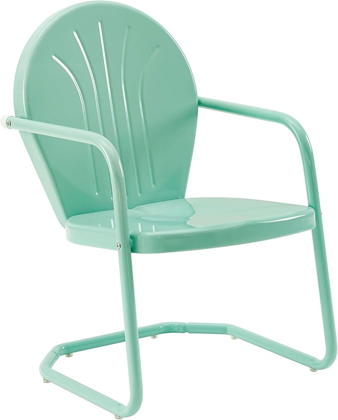 Crosley Furniture Griffith Outdoor Chair, Retro Metal Patio Chairs