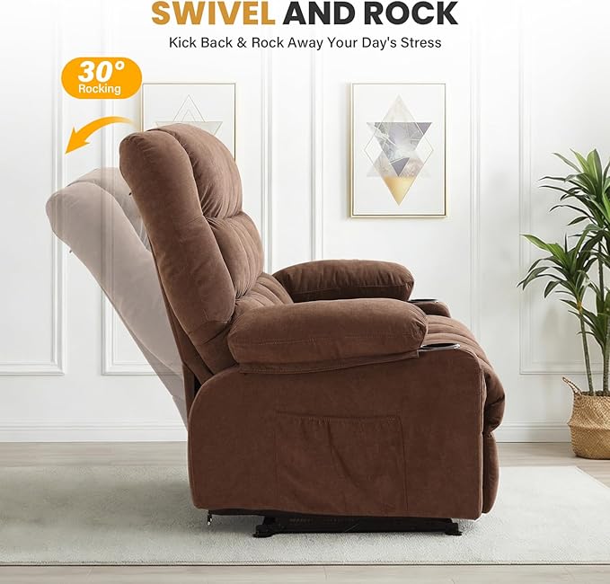 BOSMILLER Reclining Sofa with Cup Holders