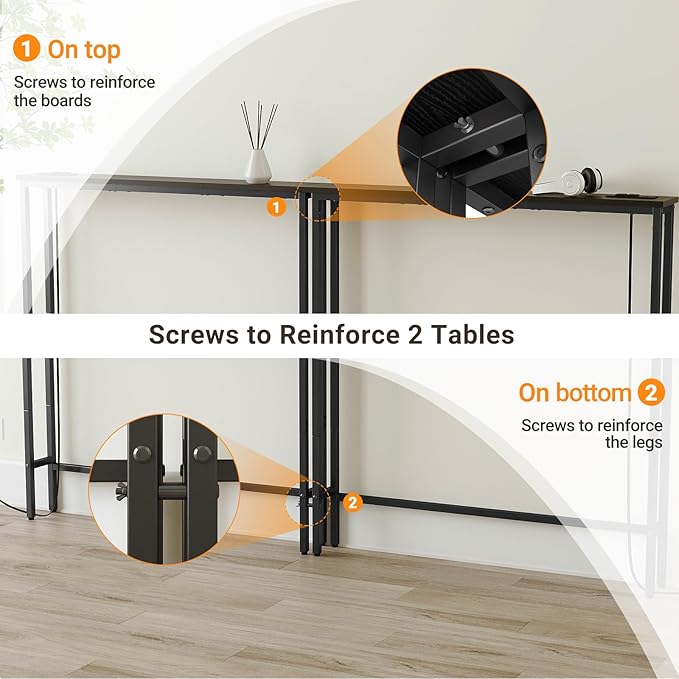 ELYKEN 5.9" Narrow Console Sofa Table