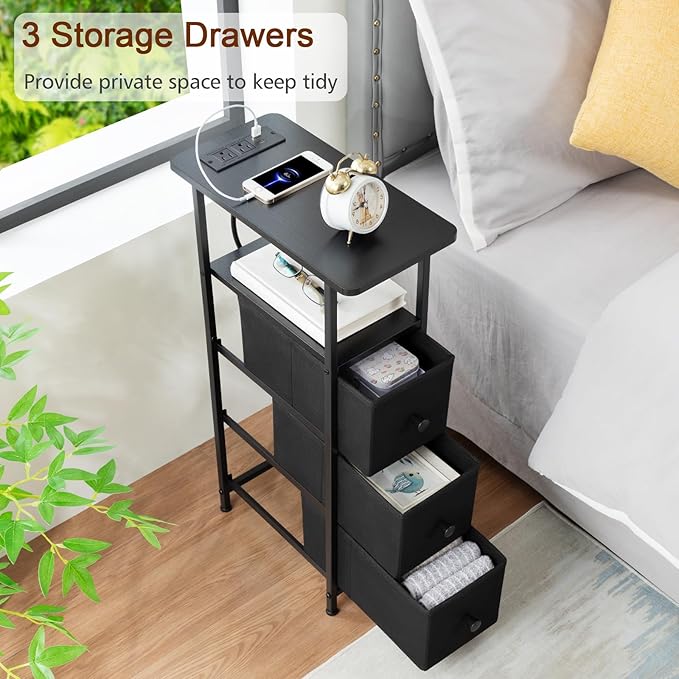 LOAKEKEL Narrow End Table Living Room