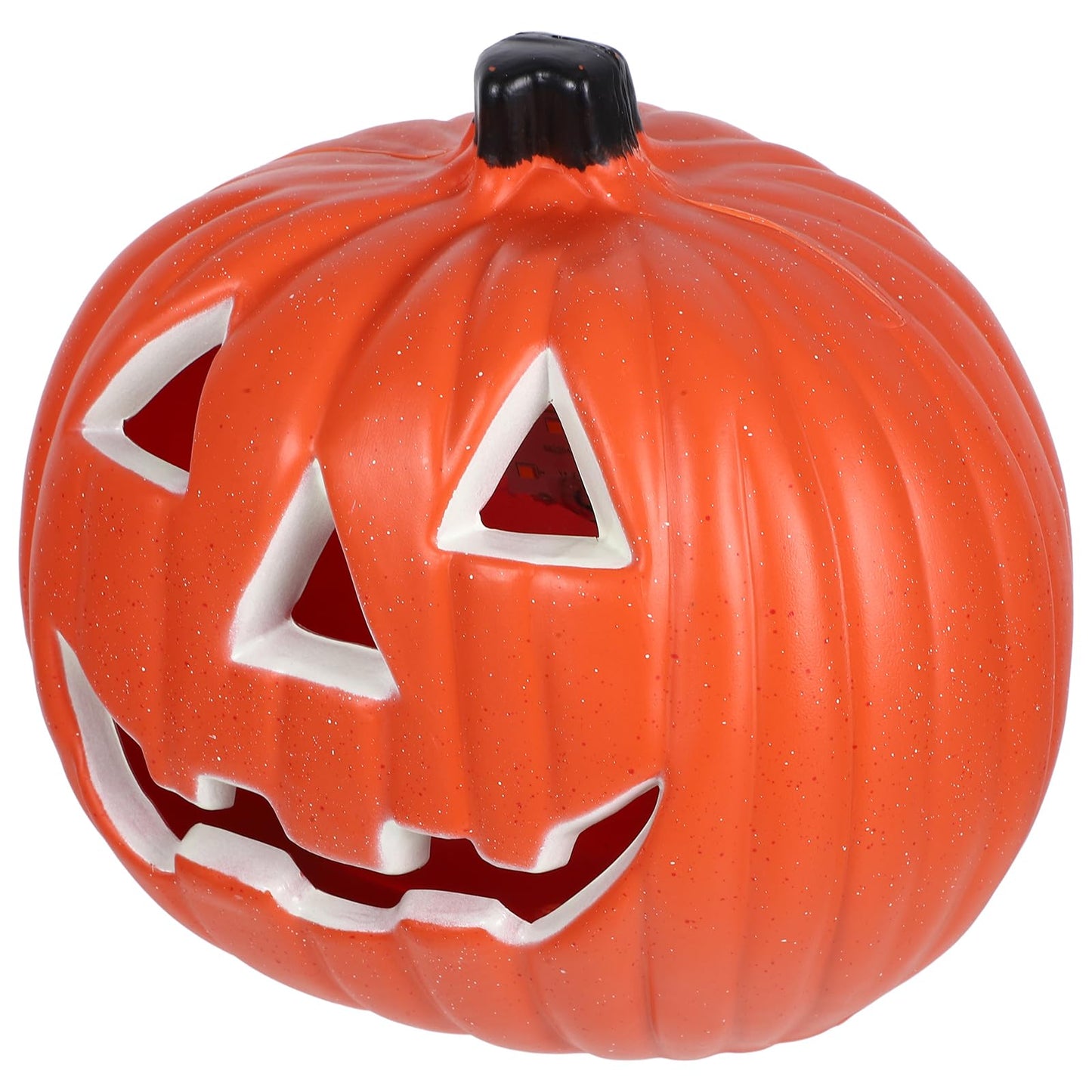Toddmomy Halloween Pumpkin Lantern Decoration with Led Light Hollow Light up Jack-O-Lantern for Indoor and Outdoor Tabletop Halloween Decorations 8.27X6.3X7.87 Inches
