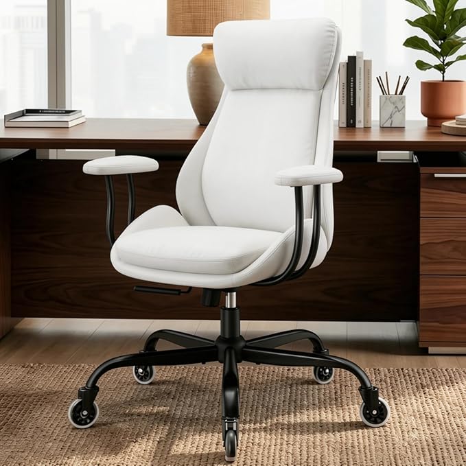 E-Motie Office Chair, Leather Desk Chair