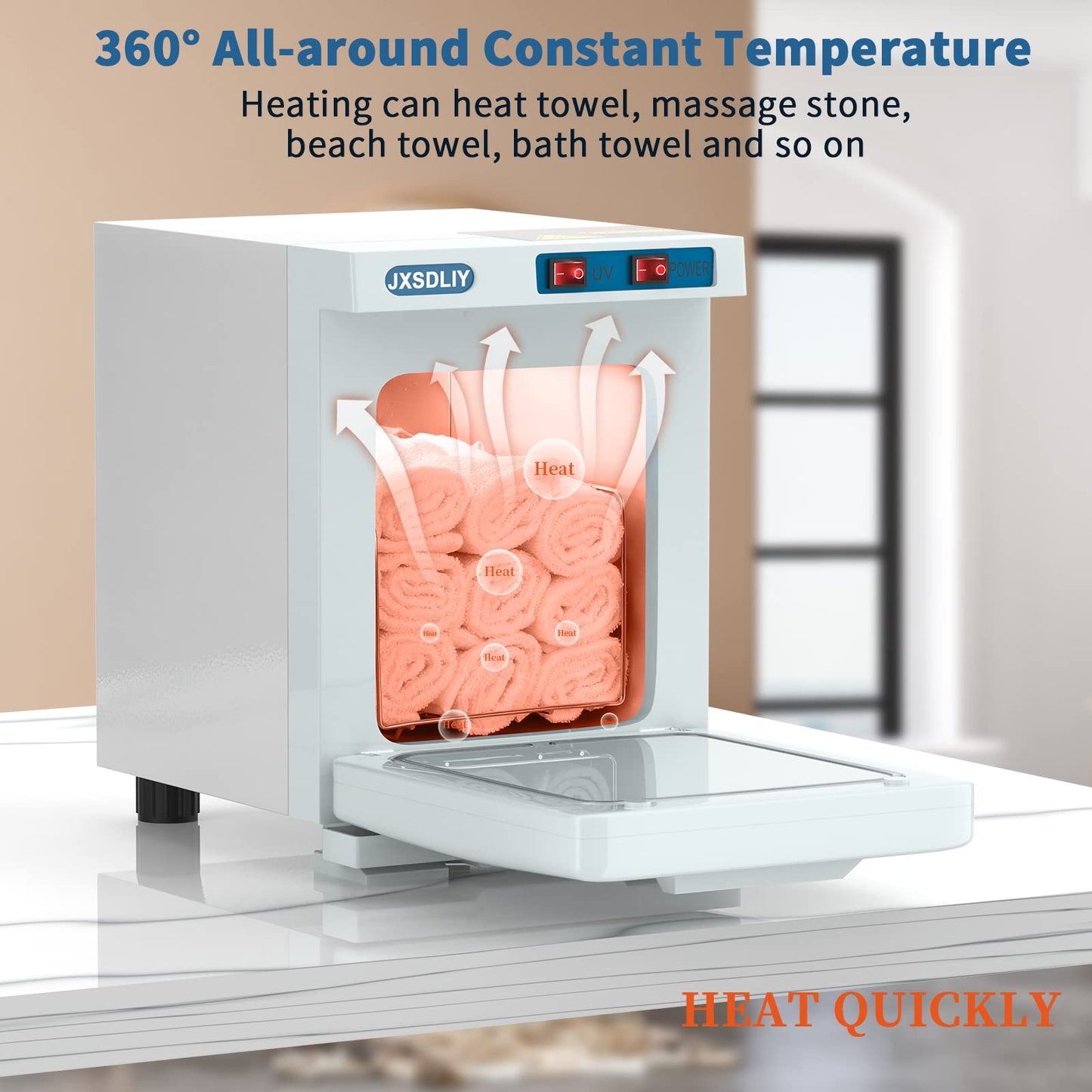 Small Hot Towel Warmer for Spa Home Salon Esthetician 2-in-1 5L Mini Personal Hot Towel Cabinet Towel Warmers Spa, Fast Heating Towel Heater Towel Steamer for Facials…