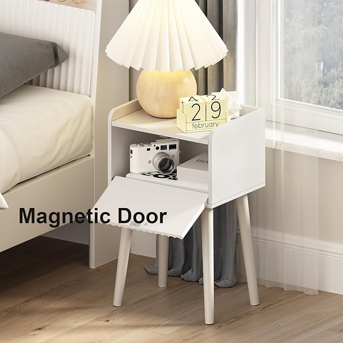 LAATOOREE Nightstand Set of 2, Small Bed Side Table