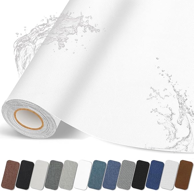 Fabric Repair Patches, 17X79 inch Linen Self-Adhesive Fabric Repair Tape