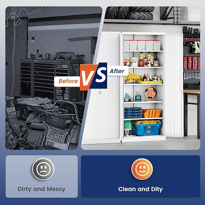 Yizosh Metal Garage Storage Cabinet