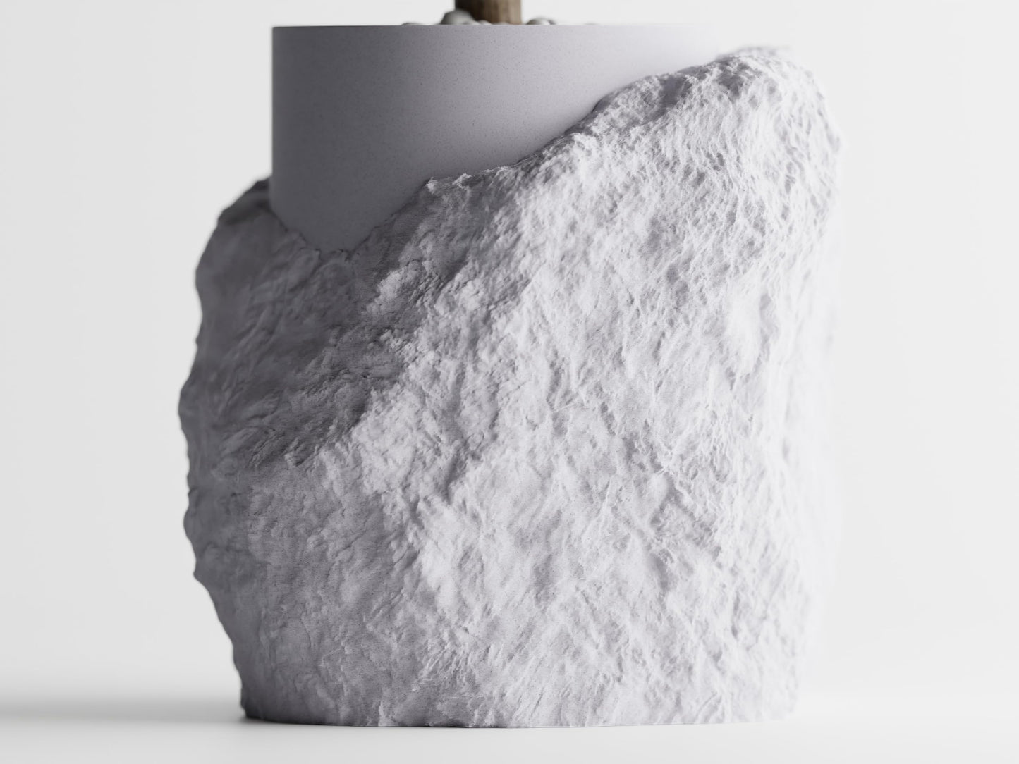 Gallery of Drip Realistic Stone-Inspired Garden Rock Planter – Unique Succulent and Indoor Plant Pot – Modern Flower and Outdoor Planters for Shelf Decor & Gifts (White Marble Stone)