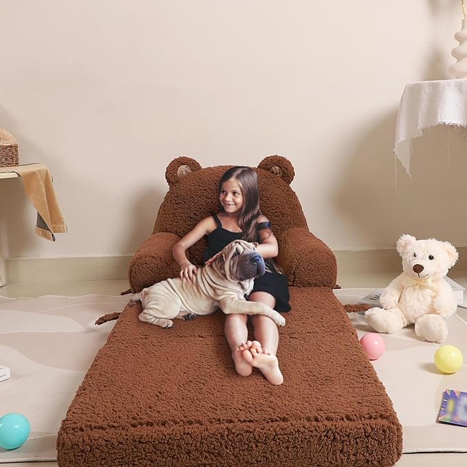 MOMCAYWEX Kids Sofa, Sherpa Couch