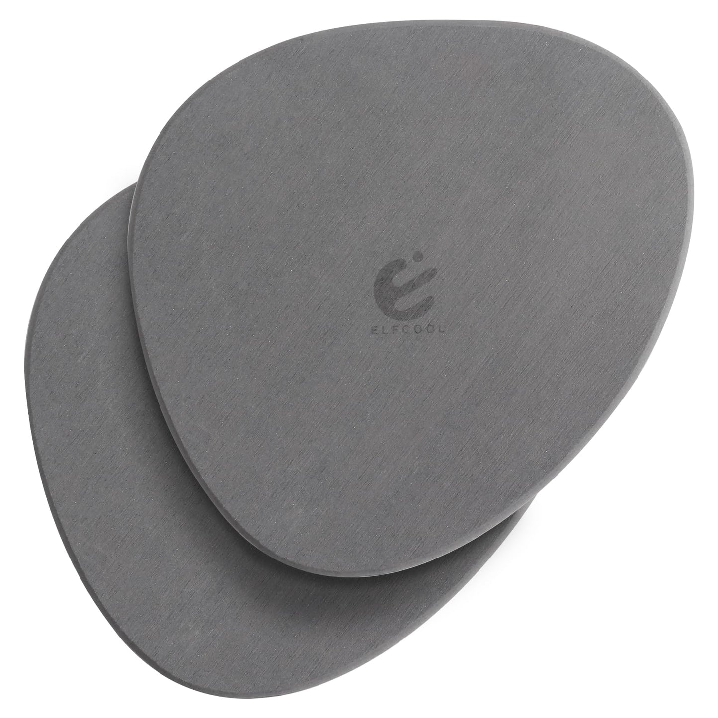 Elfcool Plant Saucer Quick Dry Absorbent Flower Pot Saucer Dirp Tray Diatomaceous Earth Mat for Indoor Outdoor Plants (8''-Dark Grey-2pack)