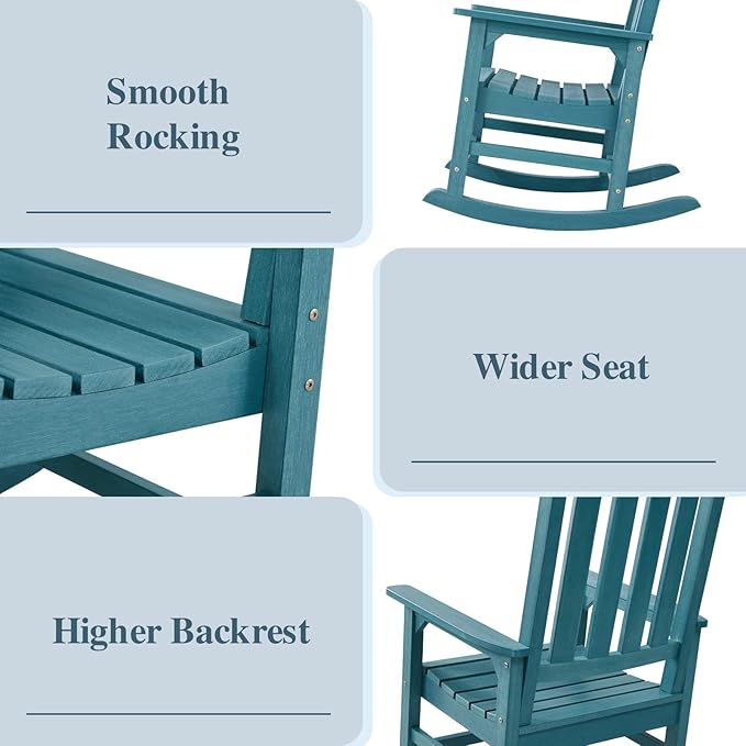 Psilvam Oversized Outdoor Rocking Chair,