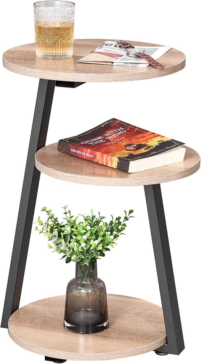BEWISHOME Round End Table Side Table