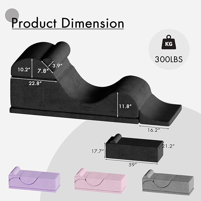 Convertible Yoga Chair for Adults, Ergonomic Foam Lounge