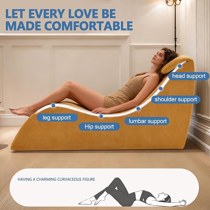 Yoga Chair Lounge for Adult, Yoga Lounge Chair，Ergonomic Chaise Lounge Chair