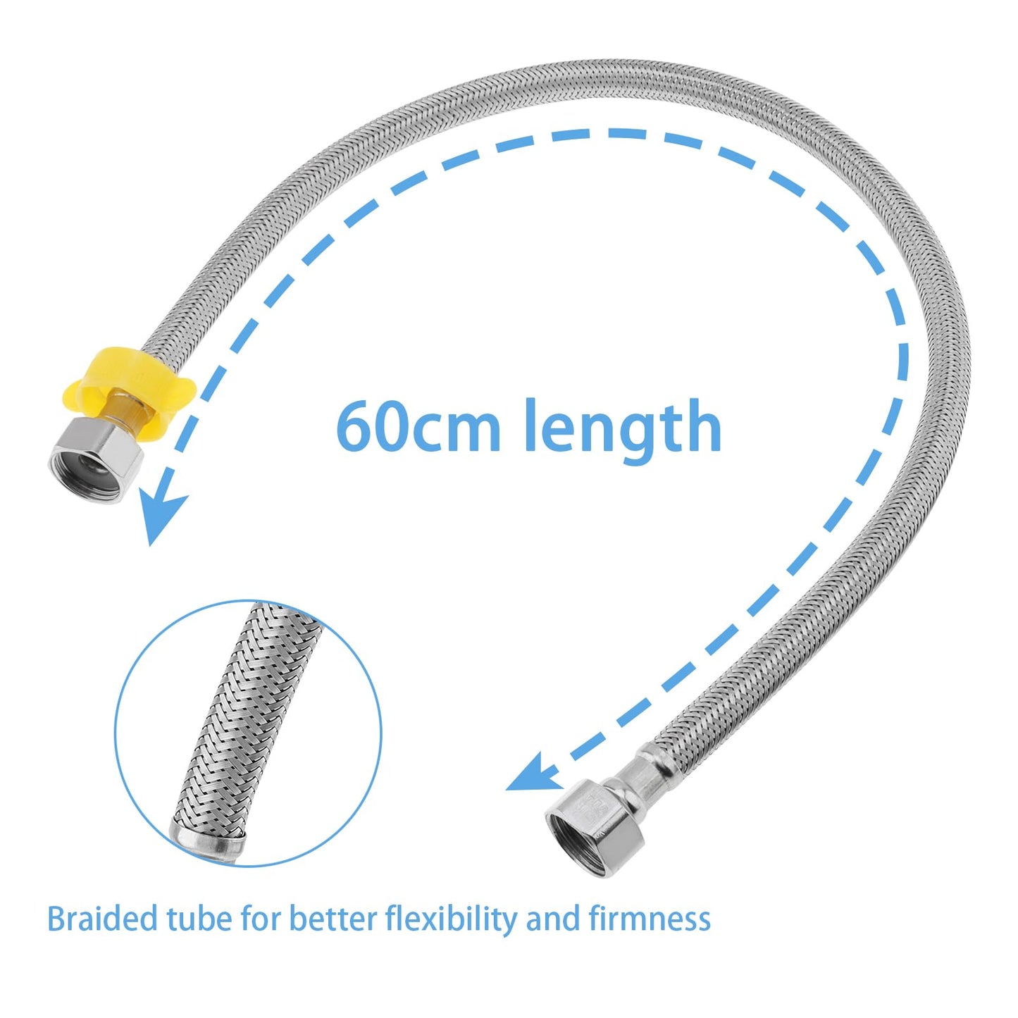 1/2 inch Float Valve, PNXKTXO Water Level Control Float Valve 1/2" to 3/4'' and 1/2'' to 1'' 304 Stainless Steel Fully Automatic Water Level Control Shut Off Valves Hose Connector