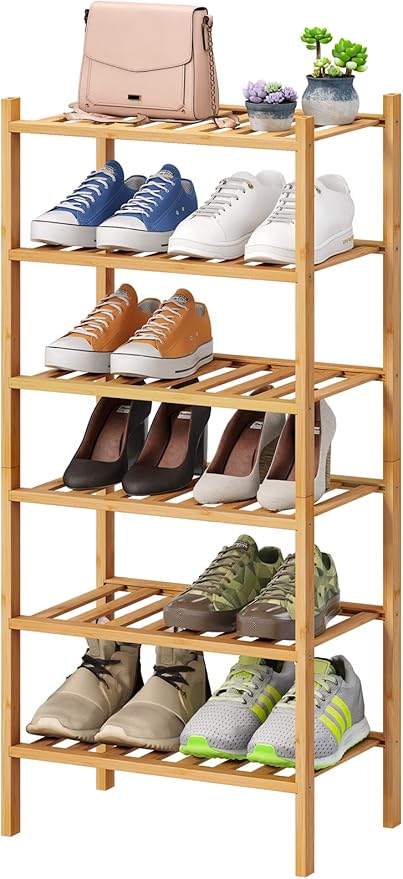 viewcare Small Shoe Rack, 6-Tier Shoe Shelf