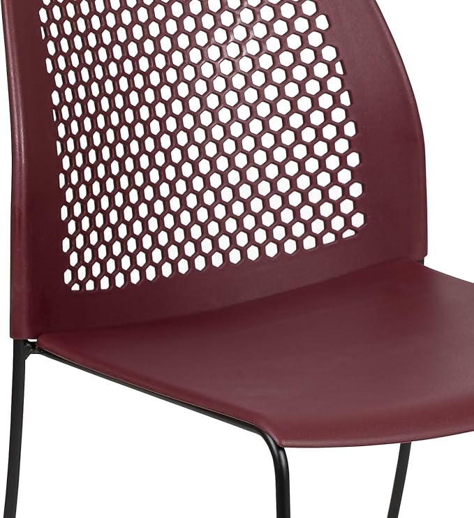 Flash Furniture HERCULES Series 661 lb. Capacity Burgundy Stack Chair