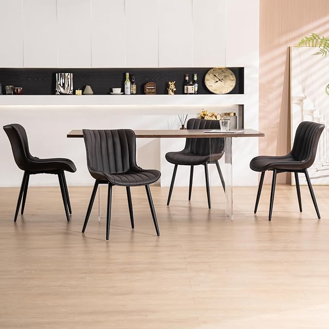 YOUNUOKE Dining Chairs Set of 2 Upholstered Mid Century Modern Kitchen Chair