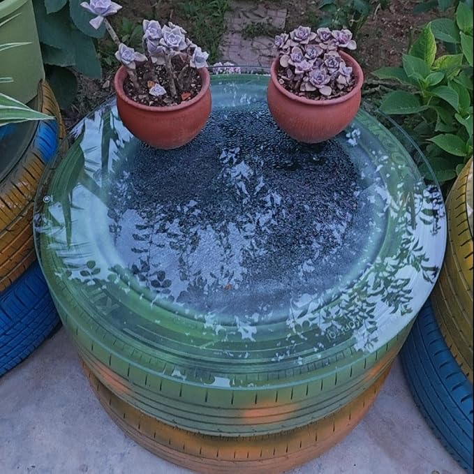18" Round Tempered Glass Table Top