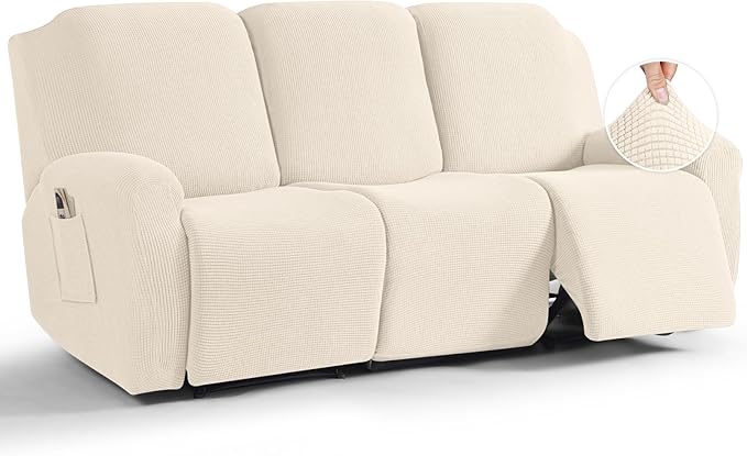 TAOCOCO Recliner Sofa Covers 8-Pieces Stretch Large Couch Covers