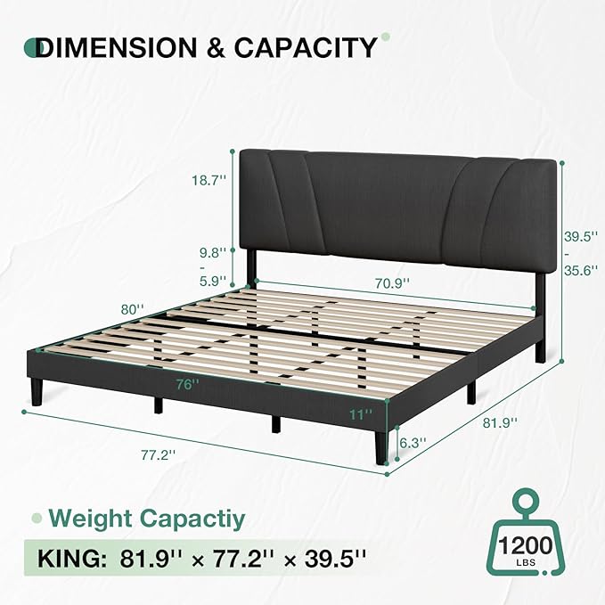 Novilla King Size Bed Frame