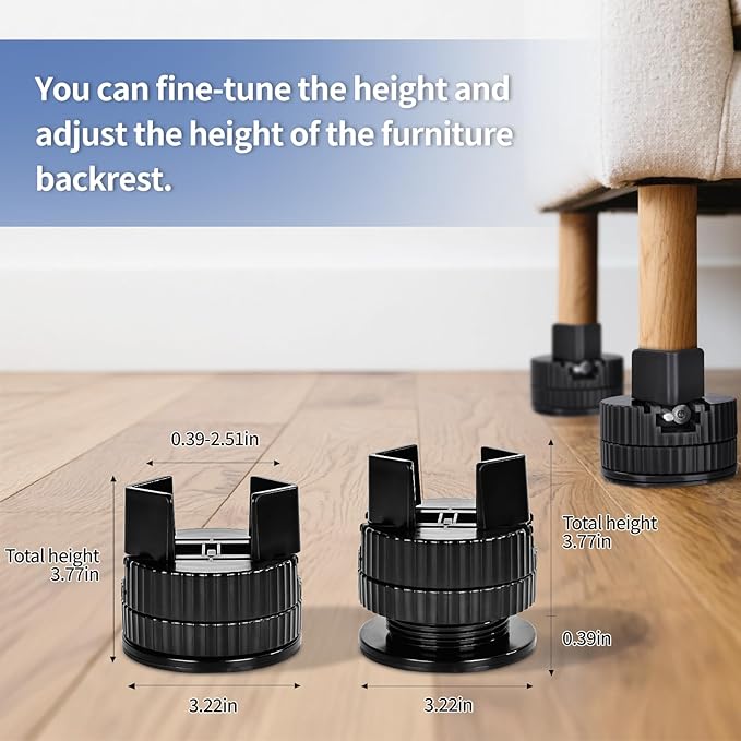 Adjustable Bed Risers Furniture Risers-4 Pack