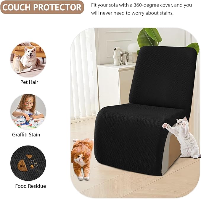 ALIECOM 100% Waterproof Recliner Sectional Couch Covers L Shape Stretch Corner