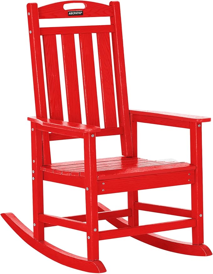 Outdoor Adirondack Rocking Chairs All-Weather HDPE Patio Rocker Chair