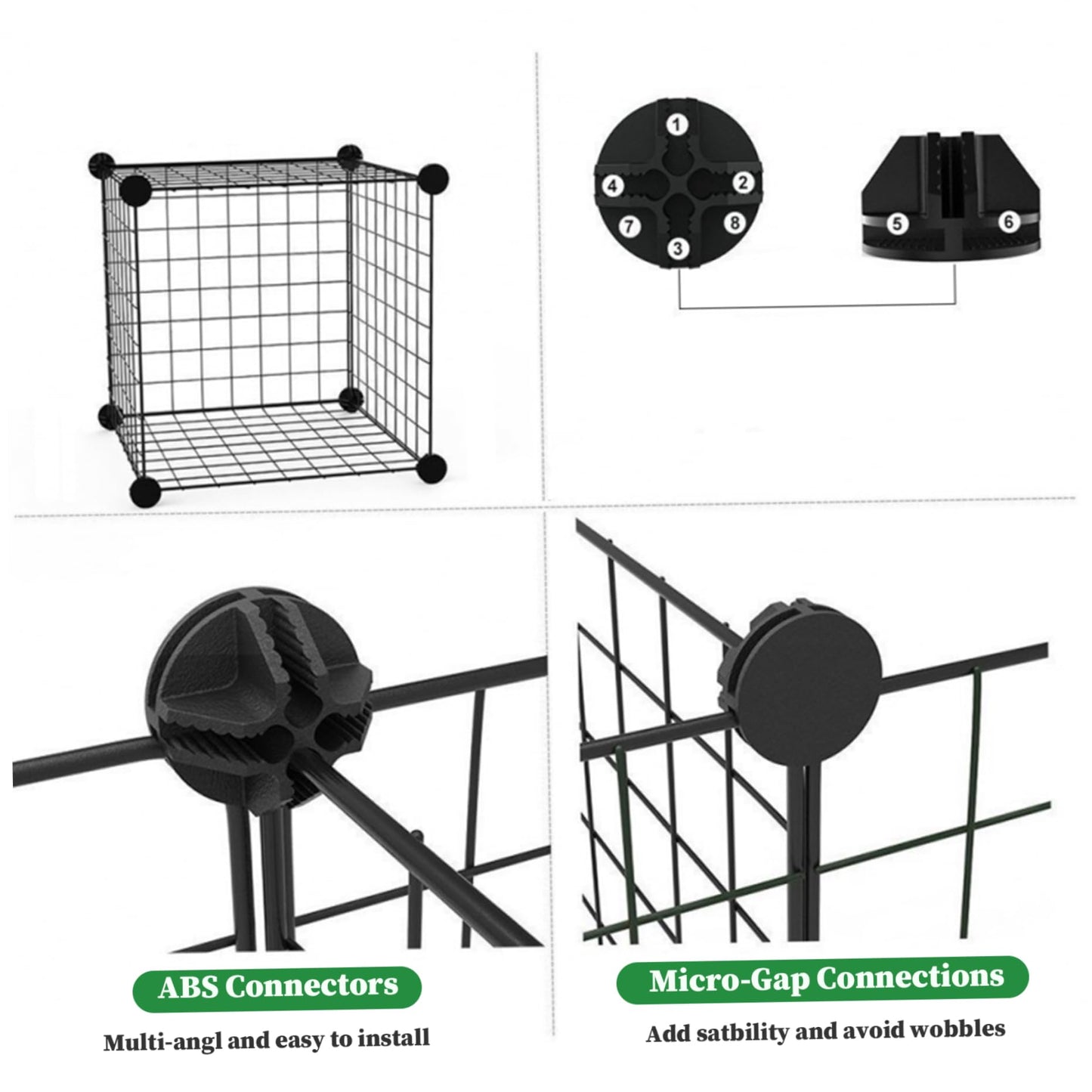 Vistnale 5 Sheet Plant Protectors from Animals, 12x12 Plant Cage, Heavy Duty Chicken Wire Cloche with Fixed Buckle, Garden Cloches for Plants ＆ Pet Cage| Cages Supports