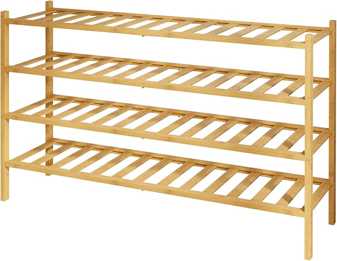 Kitsure Bamboo Wooden Shoe Rack