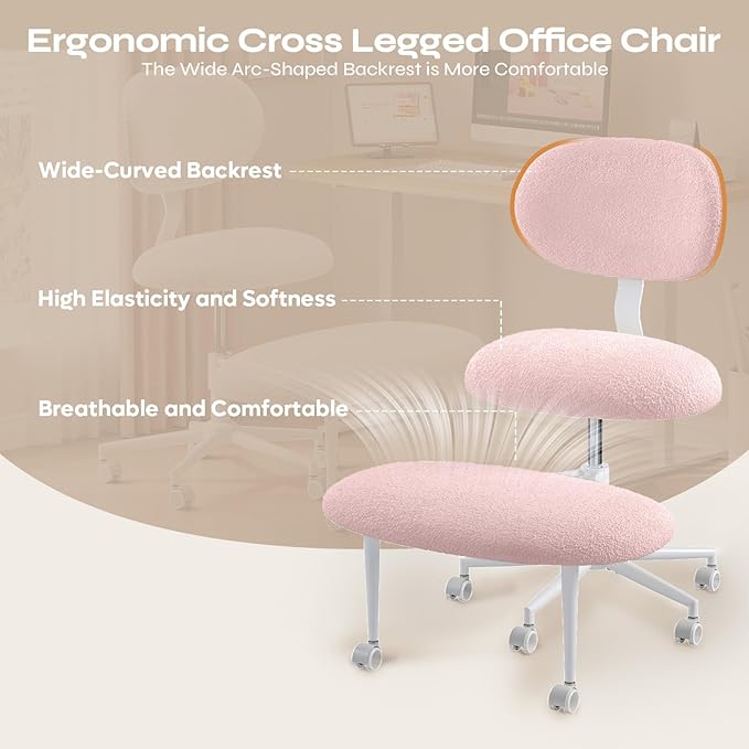 Pinmoco Ergonomic Cross Legged Office Chair