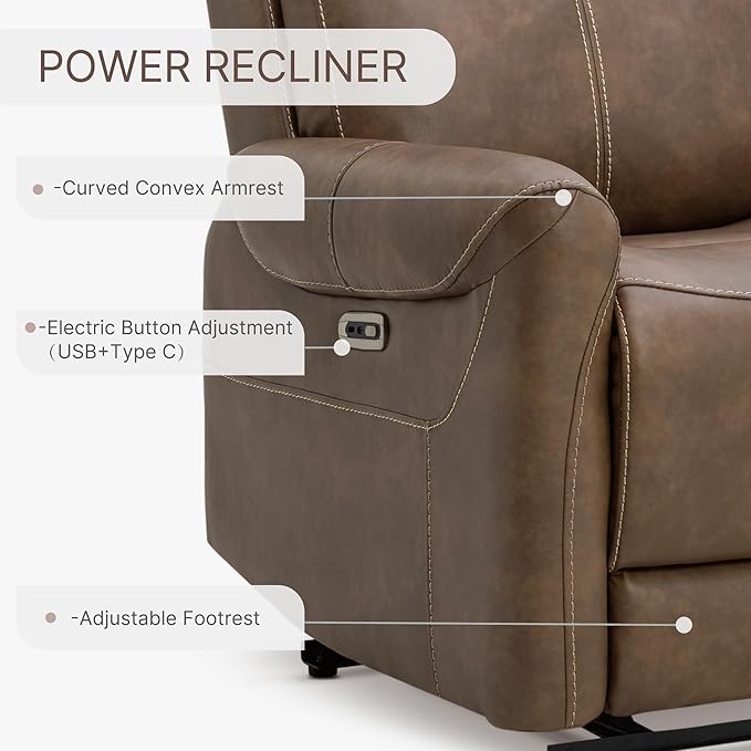 KISLOT Leather Recliner Chair Set of 2, Wall Hugger RV Recliners