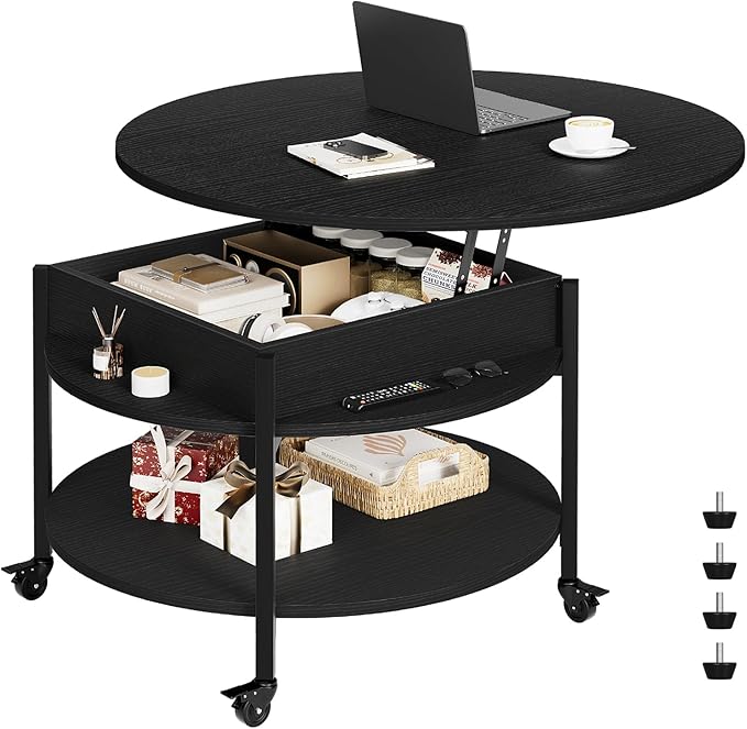 FABATO Round Lift Top Coffee Table