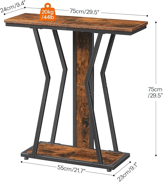 HOOBRO Narrow Console Table, 29.5" Small Entryway Table