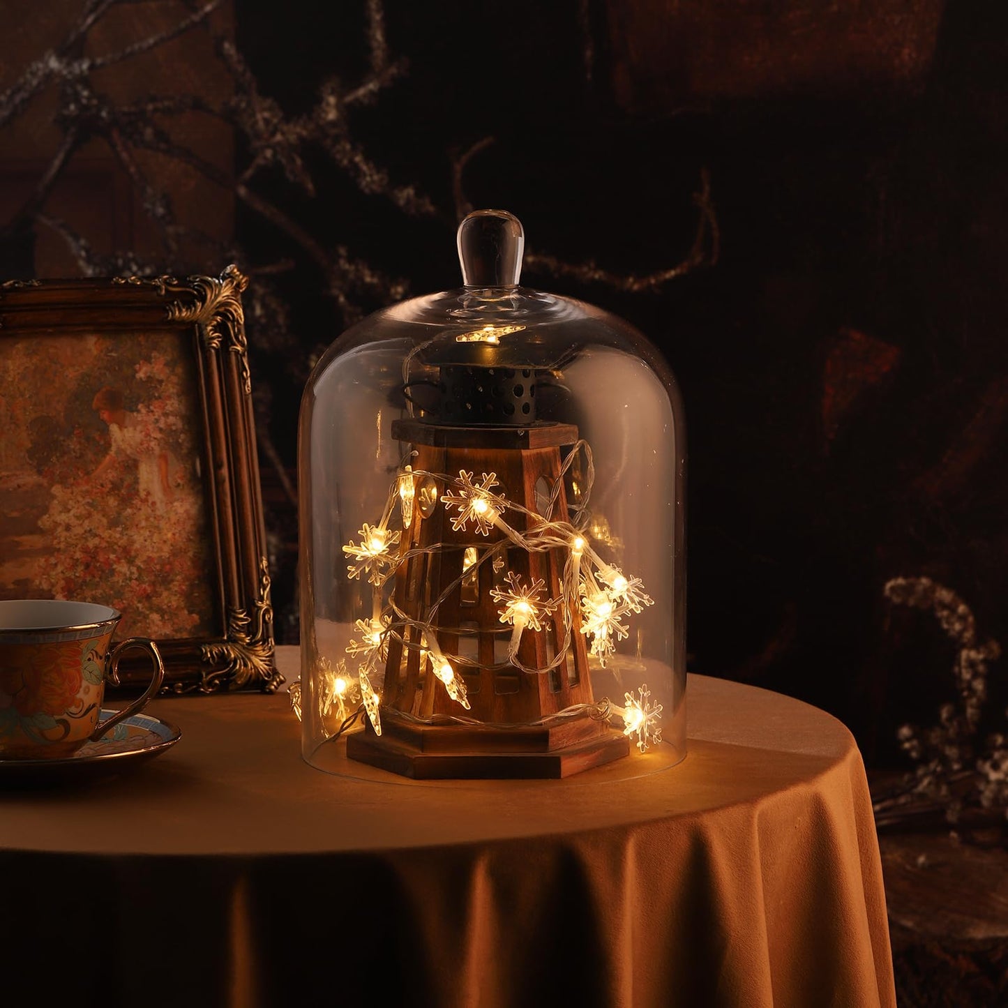 14" Tall Large Handmade Thick And Sturdy Glass Cloche Dia 9.8" H 13.7", Thick & Sturdy, For Terrarium, Trinkets, Figurines, LED Light String. Cloche Glass Dome, Bell Jar Display (1, 9.8"x13.7")